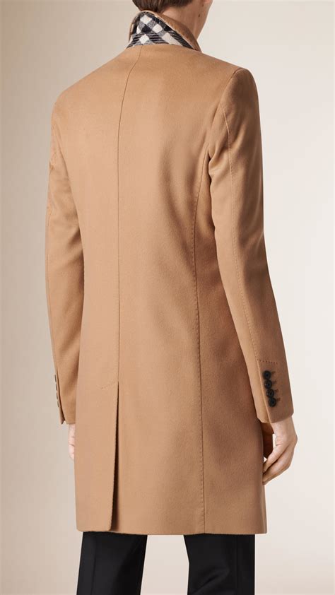 mens burberry camel coat|Burberry cashmere overcoat.